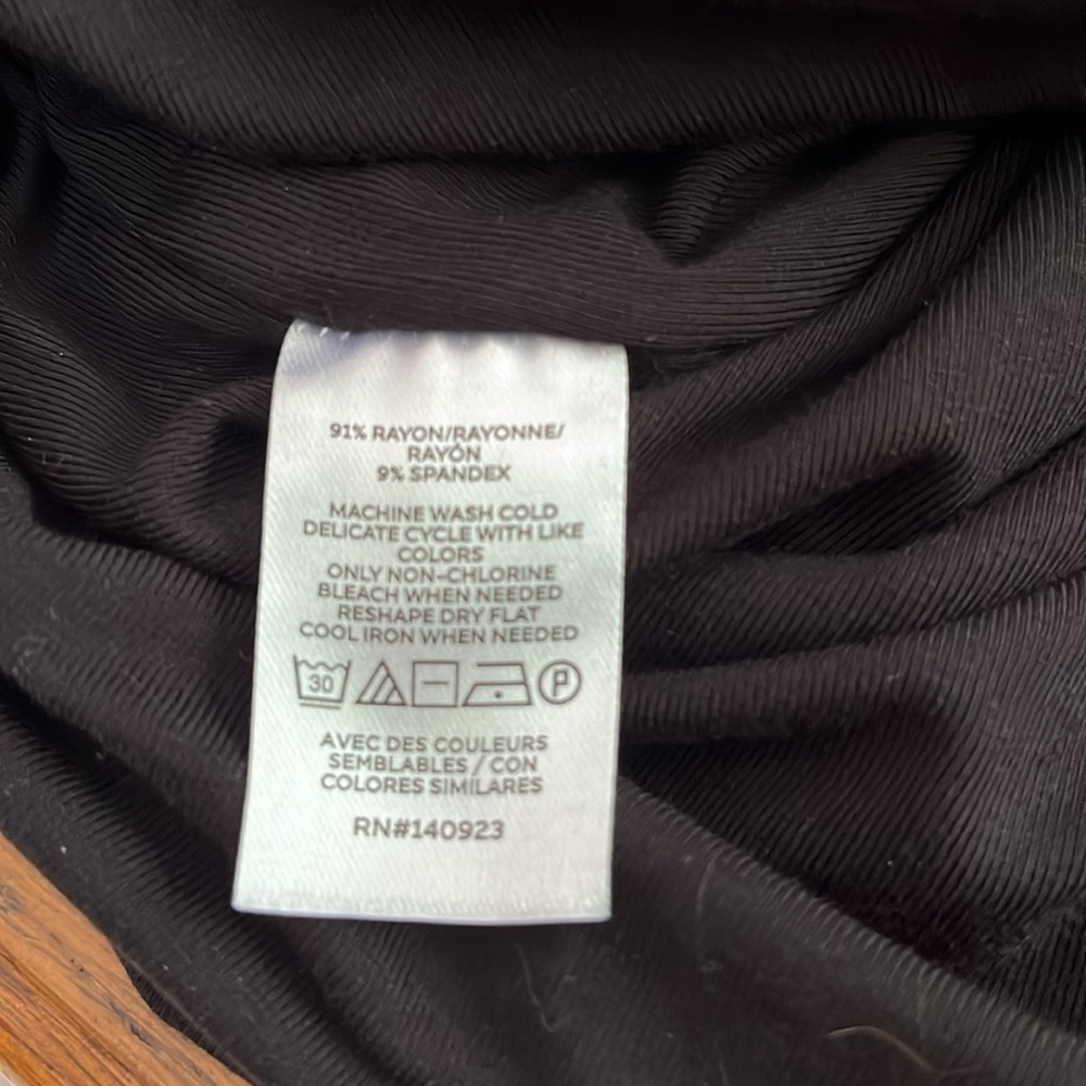 LOFT Black Ruched Women's Blouse L - Picture 5 of 5